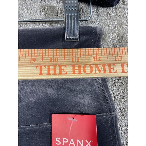 Spanx The Perfect Gray Velvet Ankle Pant Slimming Shaping Mid Rise Medium - Picture 8 of 11